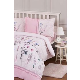 Özdilek Wildly Blooms Pembe Çift Kişilik Nevresim Takımı