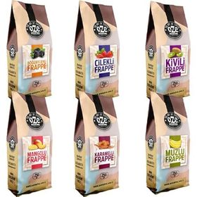 Ozeline 6'lı 250 gr Çilek + Karamel + Kivi + Mango + Muz + Böğürtlen Frappe Seti