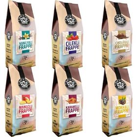 Ozeline 6'lı 250 gr Vanilya + Mokka + Mango + Karamel + Çilek + Çikolata Frappe Seti