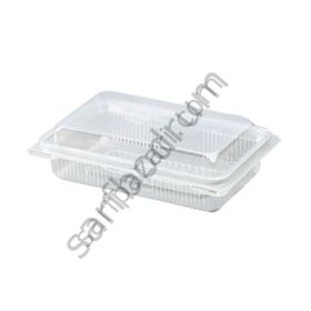 Özge Plastik 25 Adet 4 Bölmeli Sıcağa Dayanıklı Kapaklı Kebap Kabı