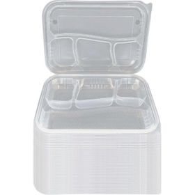 Özge Plastik 4 Bölmeli Sıcağa Dayanıklı Kapaklı Kebap Kabı