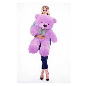 Özgüner Oyuncak 130 cm Papyonlu Büyük Lila Ayıcık