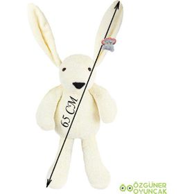 Özgüner Oyuncak 65 cm Uyku Arkadaşı Ponçik Tavşan Beyaz Peluş Oyuncak