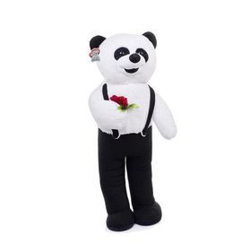 Özgüner Oyuncak 80 cm Ayakta Tulumlu Çiçekli Panda