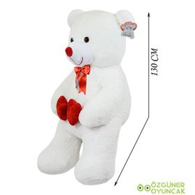 Özgüner Oyuncak Çift Kalp Tutan Ayı 130 cm Peluş Oyuncak