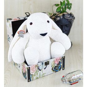 Özgüner Oyuncak Uyku Arkadaşım Beyaz Tavşan 65 cm Peluş Oyuncak