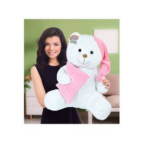 Özgüner Oyuncak Yastıklı Uyku Arkadaşı Pembe Ayıcık 80 cm Peluş Oyuncak