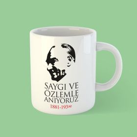 Özgüvenal 10 Kasım Atatürk Beyaz Kupa 2 Kupa Bardak