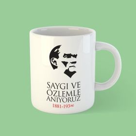 Özgüvenal 10 Kasım Atatürk Beyaz Kupa 6 Kupa Bardak