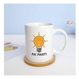 Özgüvenal Ak Parti Beyaz Kupa Bardak
