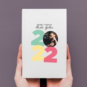 Özgüvenal DEFTER-003 Fotoğraf Baskılı 2022 Temalı Deri Kaplı Defter