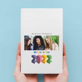 Özgüvenal DEFTER-005 Fotoğraf Baskılı 2022 Temalı Deri Kaplı Defter