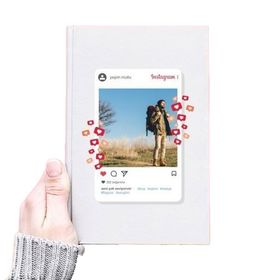 Özgüvenal DEFTER-026 Fotoğraf Baskılı Instagram Temalı Deri Kaplı Defter