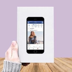 Özgüvenal DEFTER-029 Fotoğraf Baskılı Facebook Temalı Deri Kaplı Defter
