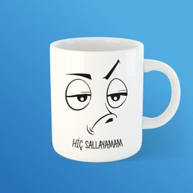 Özgüvenal Hiç Sallayamam Beyaz Kupa Bardak