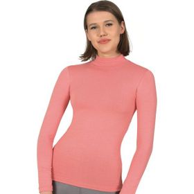 Özkan 26031 Gül Kurusu Pamuklu Uzun Balıkçı Yaka Kadın Body