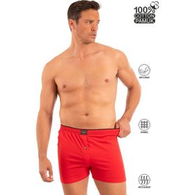 Özkan Underwear 0041 Kırmızı Şardonlu Erkek Boxer