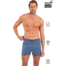 Özkan Underwear 0041 Mavi Şardonlu Erkek Boxer