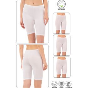 Özkan Underwear 0413 3'lü Beyaz Yüksek Bel Kısa Kadın Tayt