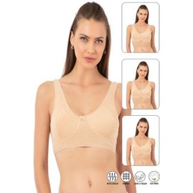 Özkan Underwear 0564 Ten 3 Lü Ribana Yarım Kadın Sütyen