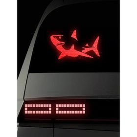 Özkaş Köpek Balığı Reflektörlü Kırmızı Motor Oto Aksesuar Sticker