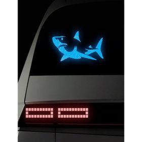Özkaş Köpek Balığı Reflektörlü Mavi Motor Oto Aksesuar Sticker