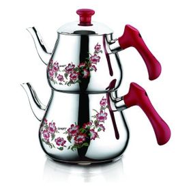 Özkent 348 Piramit Desenli Mini Çaydanlık