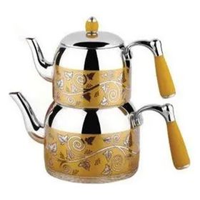 Özkent Armine Desenli Orta Sarı Çaydanlık