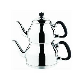 Özkent K-334 3.2+1.7 lt Siyah Kulp Symbol Mega Çaydanlık