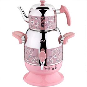 Özkent Menekşe Pembe Desenli Semaver