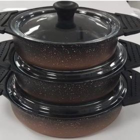 Özlife 697 Rose İbiza 6 Parça Döküm Sahan Tencere Seti