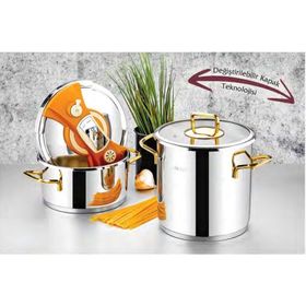 Özlife Dolce Sade Gold 4 Parça Düdüklü Tencere Seti