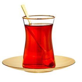 Özlife Ela Titanyum Gold 12 Parça Çay Seti