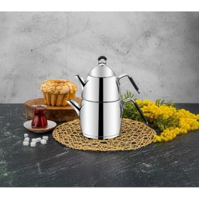 Özlife Emirgan 4 Parça Silikon Saplı Aile Boy Çaydanlık Takımı