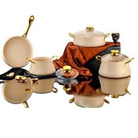 Özlife Lotus 7 Parça Krem Tencere Seti
