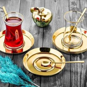 Özlife Mess Titanyum Gold 12 Parça Çay Seti