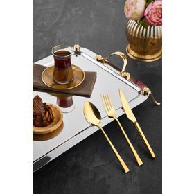 Özlife Titanyum 36 Gold Parça Çatal Kaşık Bıçak Takımı
