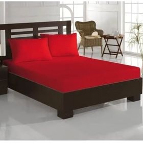 Özlü 100x200 cm Kırmızı Fitted Lastikli Tek Kişilik Çarşaf Seti