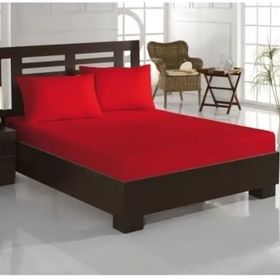 Özlü 100x200 cm Kırmızı Fitted Lastikli Tek Kişilik Çarşaf Seti