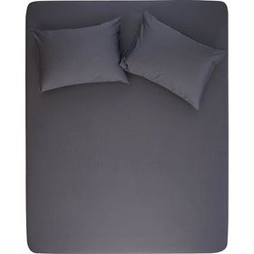 Özlü 160x200 cm Antrasit Fitted Lastikli Çift Kişilik Çarşaf Seti