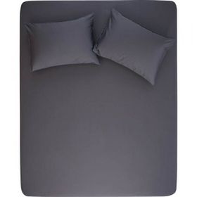 Özlü 160x200 cm Antrasit Fitted Lastikli Çift Kişilik Çarşaf Seti