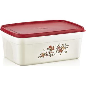 Özmet Kare Çiçek Desenli 6 lt Saklama Kabı