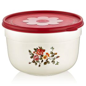 Özmet Yuvarlak Çiçek Desenli 3 lt Saklama Kabı