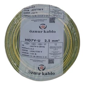 Öznur 1.5 mm 100 mt Sarı Yeşil NYA Kablo