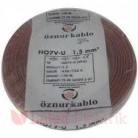 Öznur 1.5 mm Nya Kahverengi 100 m %100 Bakır Kablo