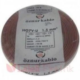 Öznur 1.5 mm Nya Kahverengi 100 m %100 Bakır Kablo