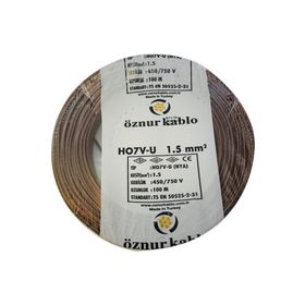 Öznur 1.5 mm Nya Kahverengi 100 m %100 Bakır Kablo
