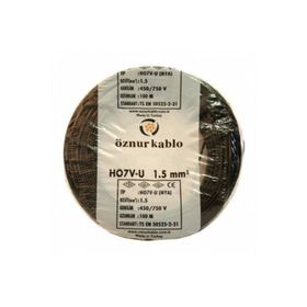 Öznur 1.5 mm Nya Siyah 100 m %100 Bakır Kablo