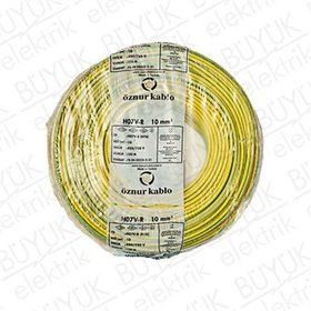 Öznur 10 mm Sarı Yeşil NYA Kablo