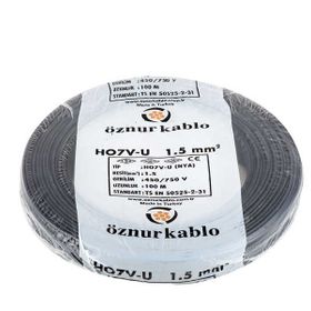 Öznur 1,5 mm NYA Siyah Kablo